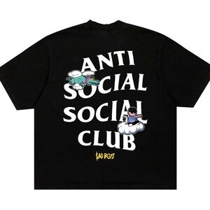 Anti Social Social Club x Sad Boyz- Musica Tee, Black, Size XXL, NWT!